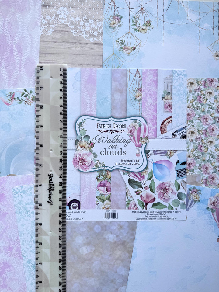 Where Beauty Lives Scrapbook Paper 8x8, Double Sided Floral Paper, Romantic Junk Journal & Card Making Supplies