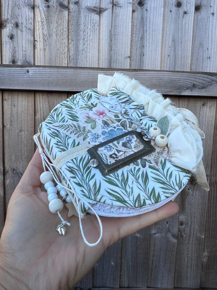 Personalised Botanical Notebook, Handmade Round Lined Journal, Floral Fabric Notebook, Writing Journal, Nature Inspired Gift