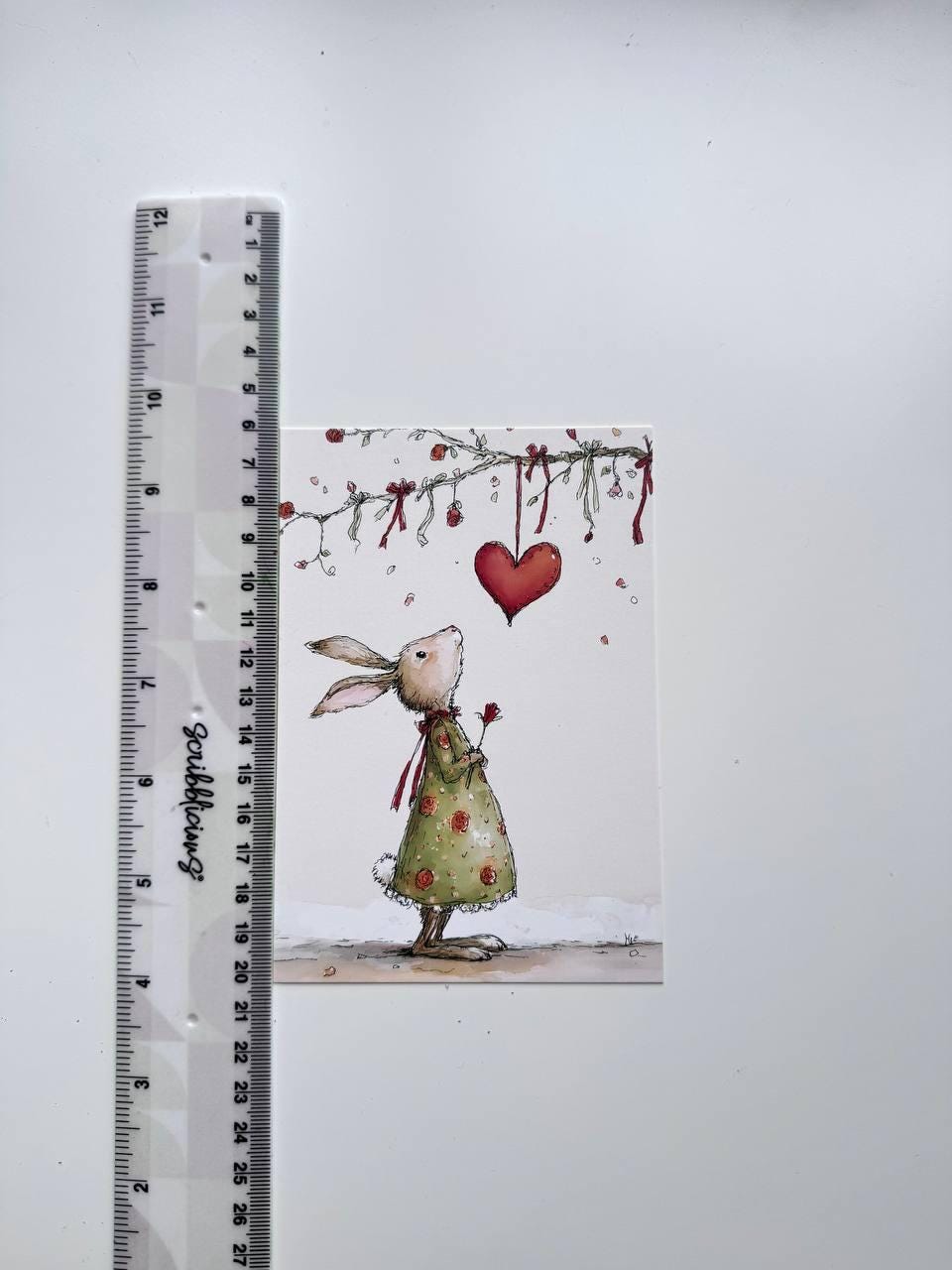 Set of 20 Cute Valentine Postcards, Love Animals Cards, Mice Bunny Squirrel Illustrations, 14.5 x 10 cm, Junk Journal Supplies