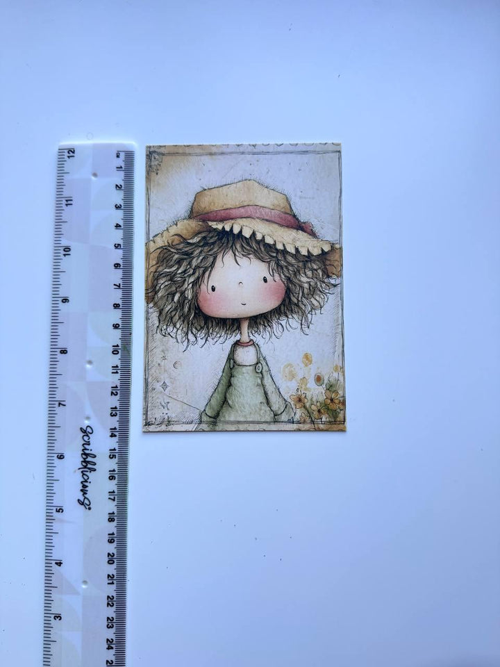Set of 20 Whimsical Postcards, Cute Children & Animals Cards, Vintage Style 14.5 x 10 cm, Junk Journal Scrapbooking Ephemera