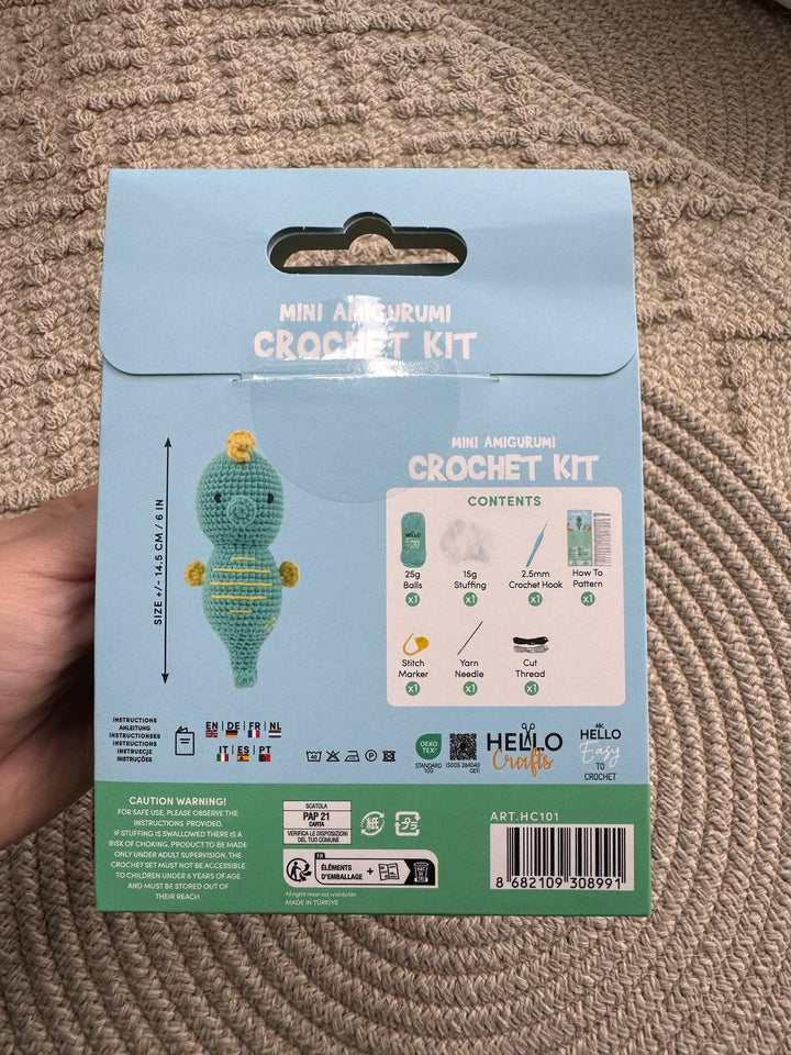 Mini Amigurumi - Sea Sparkle Seahorse | DIY Crochet Kit