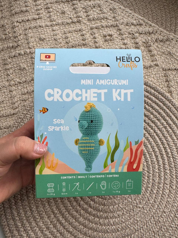 Mini Amigurumi - Sea Sparkle Seahorse | DIY Crochet Kit