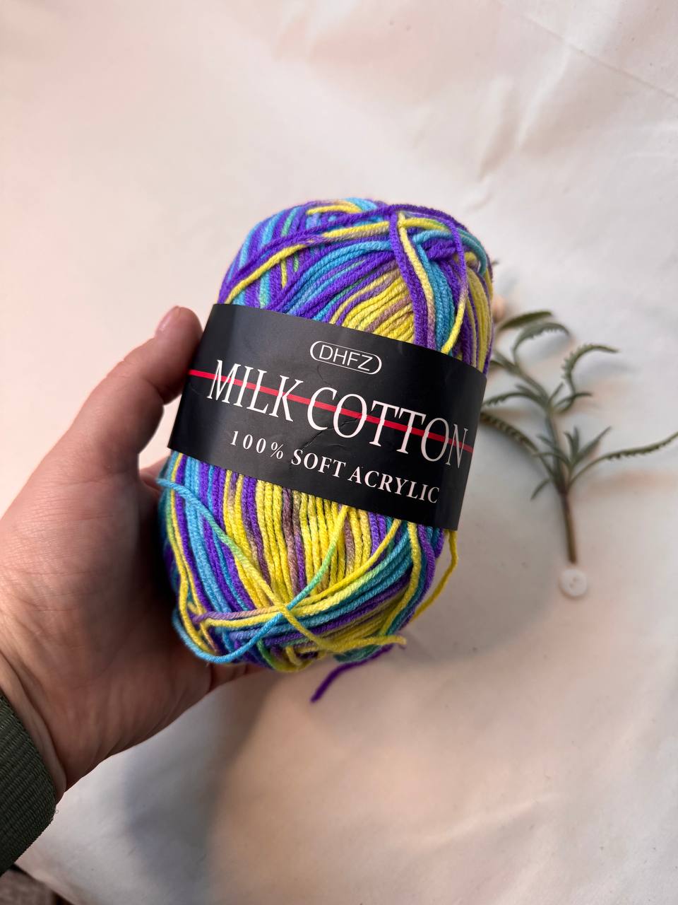 Acrylic Yarn – 50 g Multicolour Pastel Yarn for Knitting, Crochet & Creative Projects