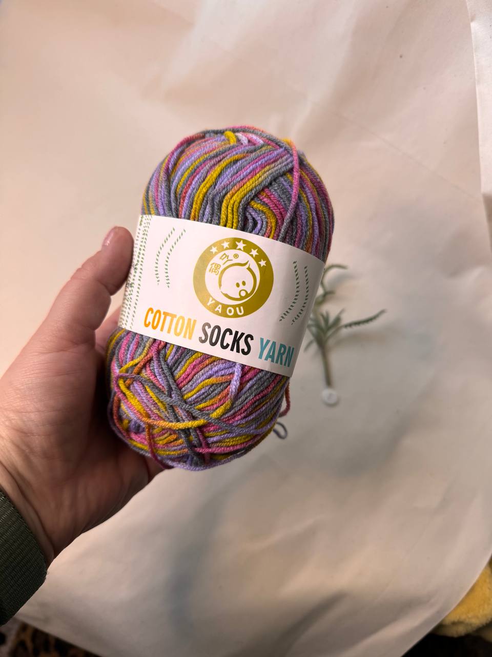 Acrylic Yarn – 50 g Multicolour Pastel Yarn for Knitting, Crochet & Creative Projects