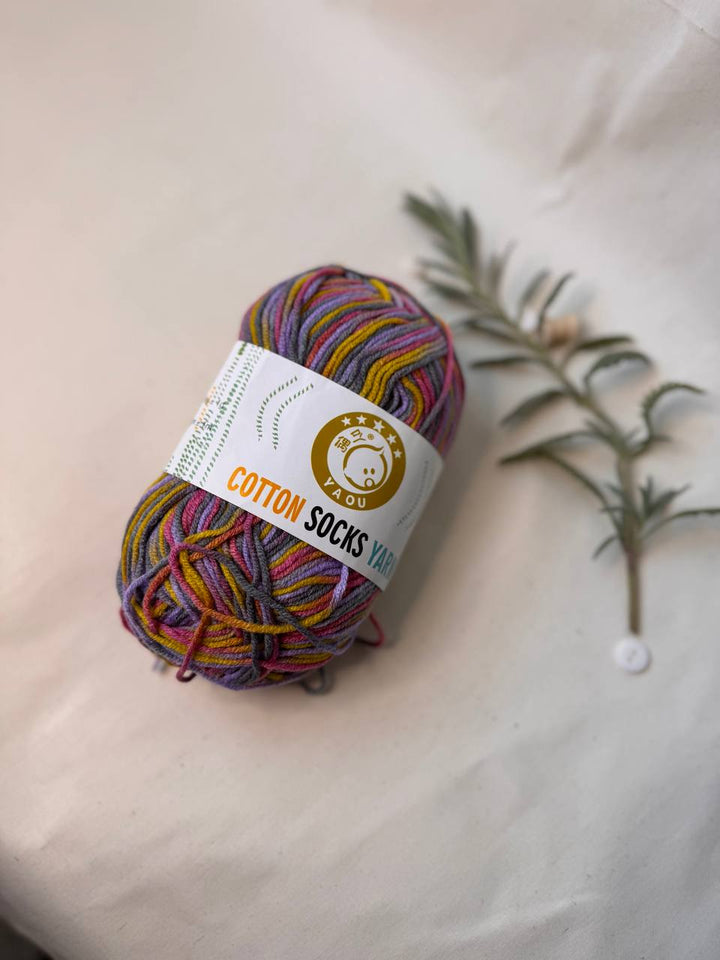 Acrylic Yarn – 50 g Multicolour Pastel Yarn for Knitting, Crochet & Creative Projects