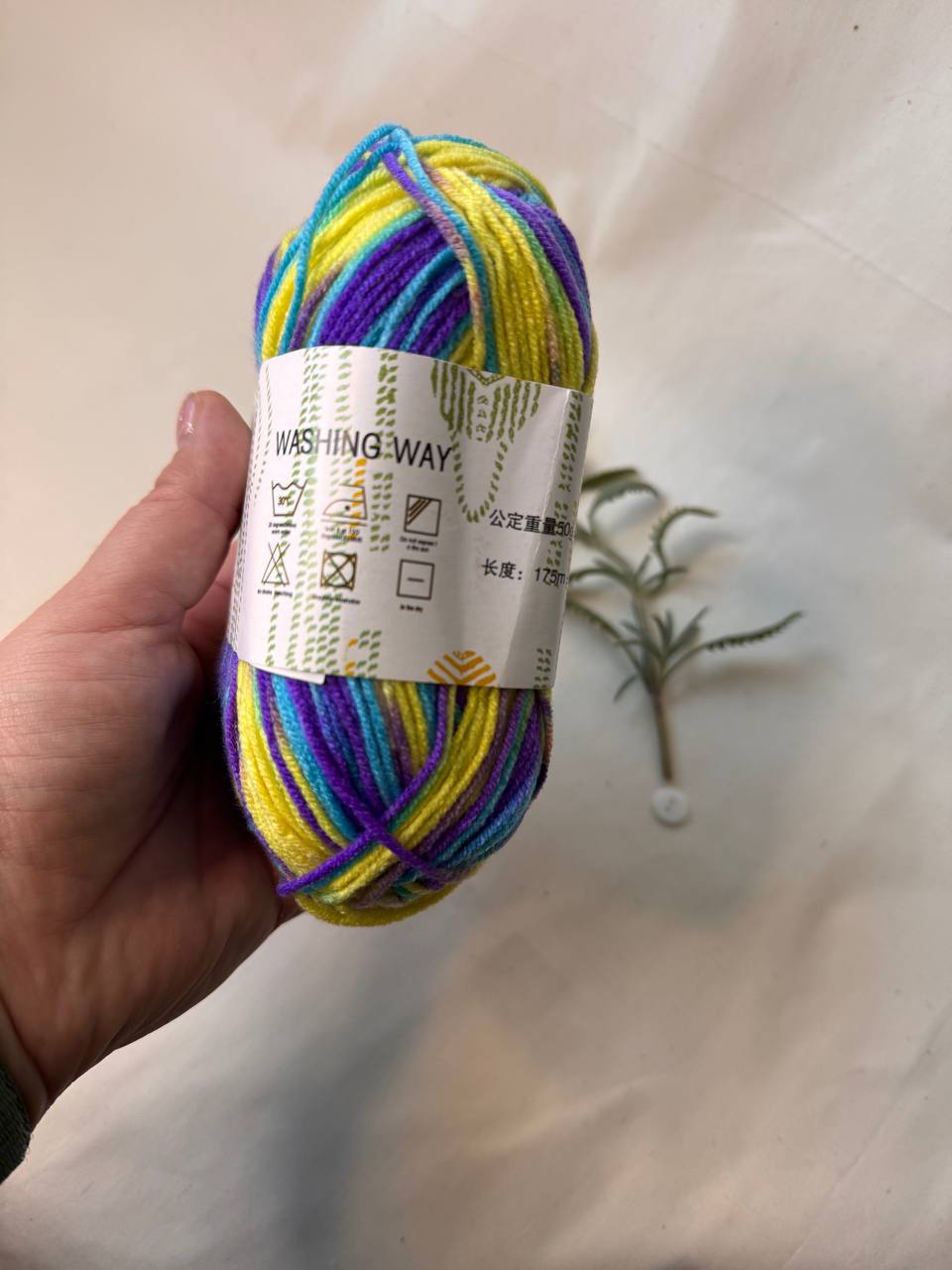 Acrylic Yarn – 50 g Multicolour Pastel Yarn for Knitting, Crochet & Creative Projects