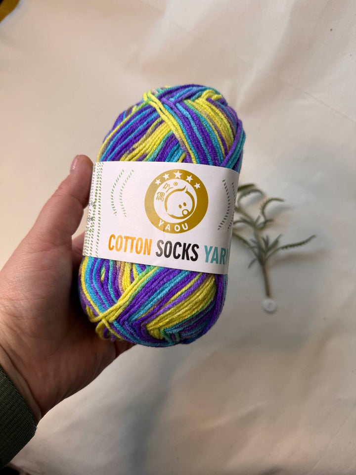 Acrylic Yarn – 50 g Multicolour Pastel Yarn for Knitting, Crochet & Creative Projects