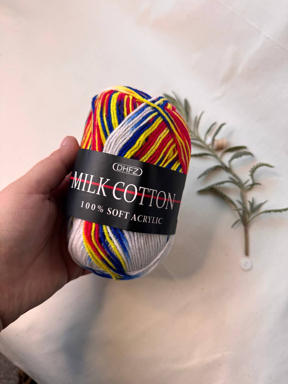 Acrylic Yarn – 50 g Multicolour Pastel Yarn for Knitting, Crochet & Creative Projects