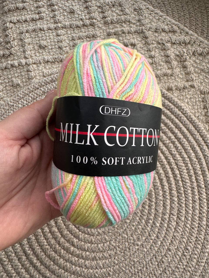 Acrylic Yarn – 50 g Multicolour Pastel Yarn for Knitting, Crochet & Creative Projects