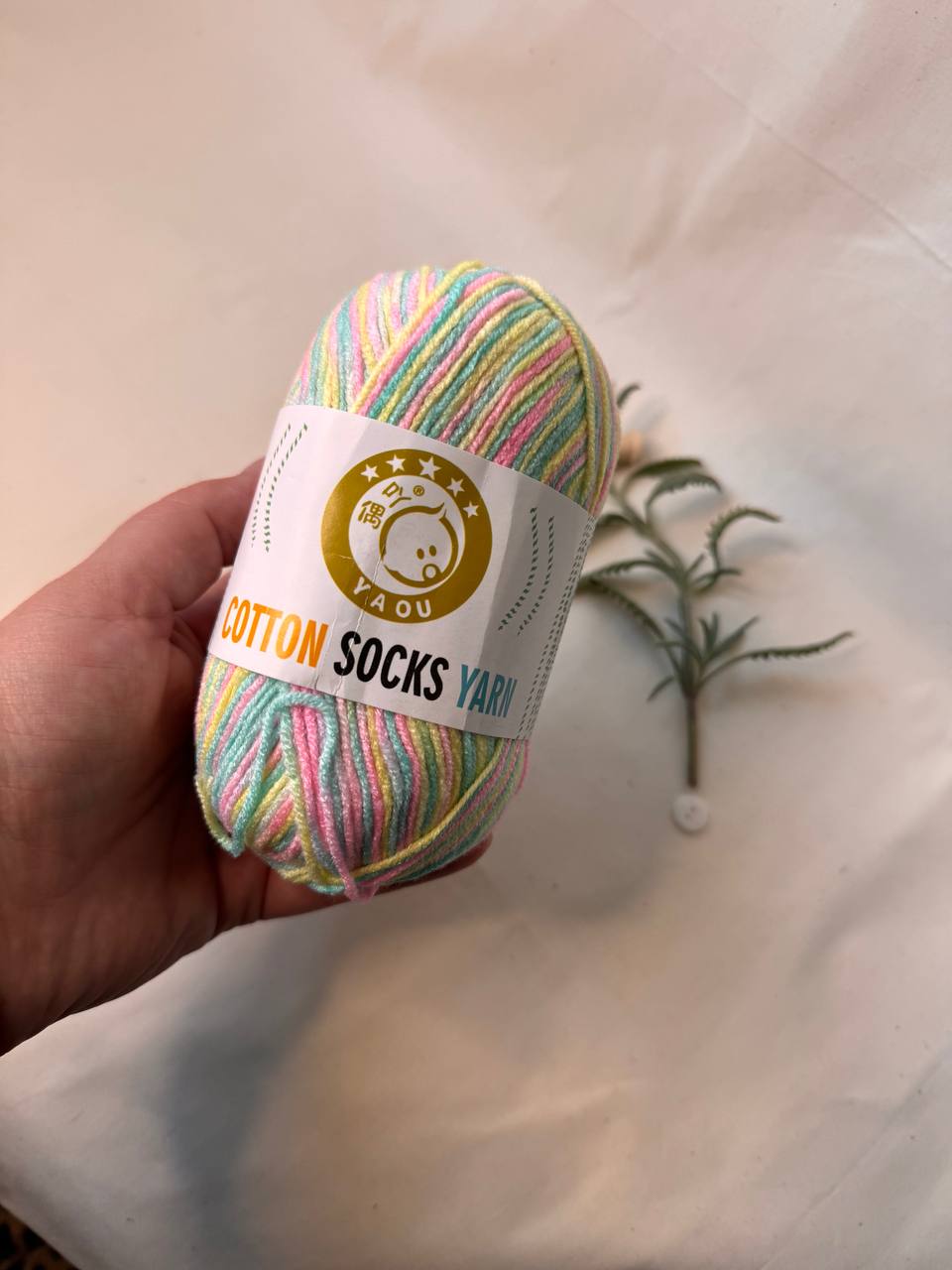 Acrylic Yarn – 50 g Multicolour Pastel Yarn for Knitting, Crochet & Creative Projects