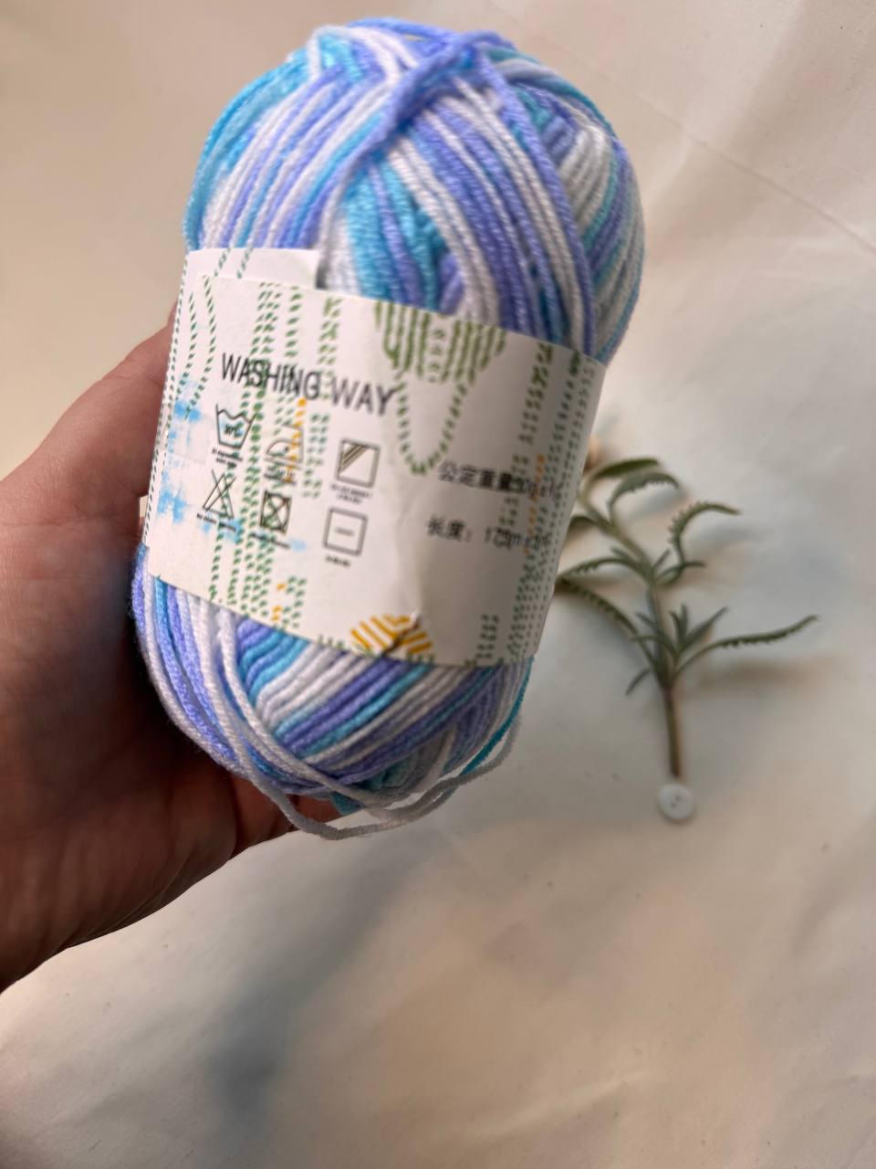 Acrylic Yarn – 50 g Multicolour Pastel Yarn for Knitting, Crochet & Creative Projects