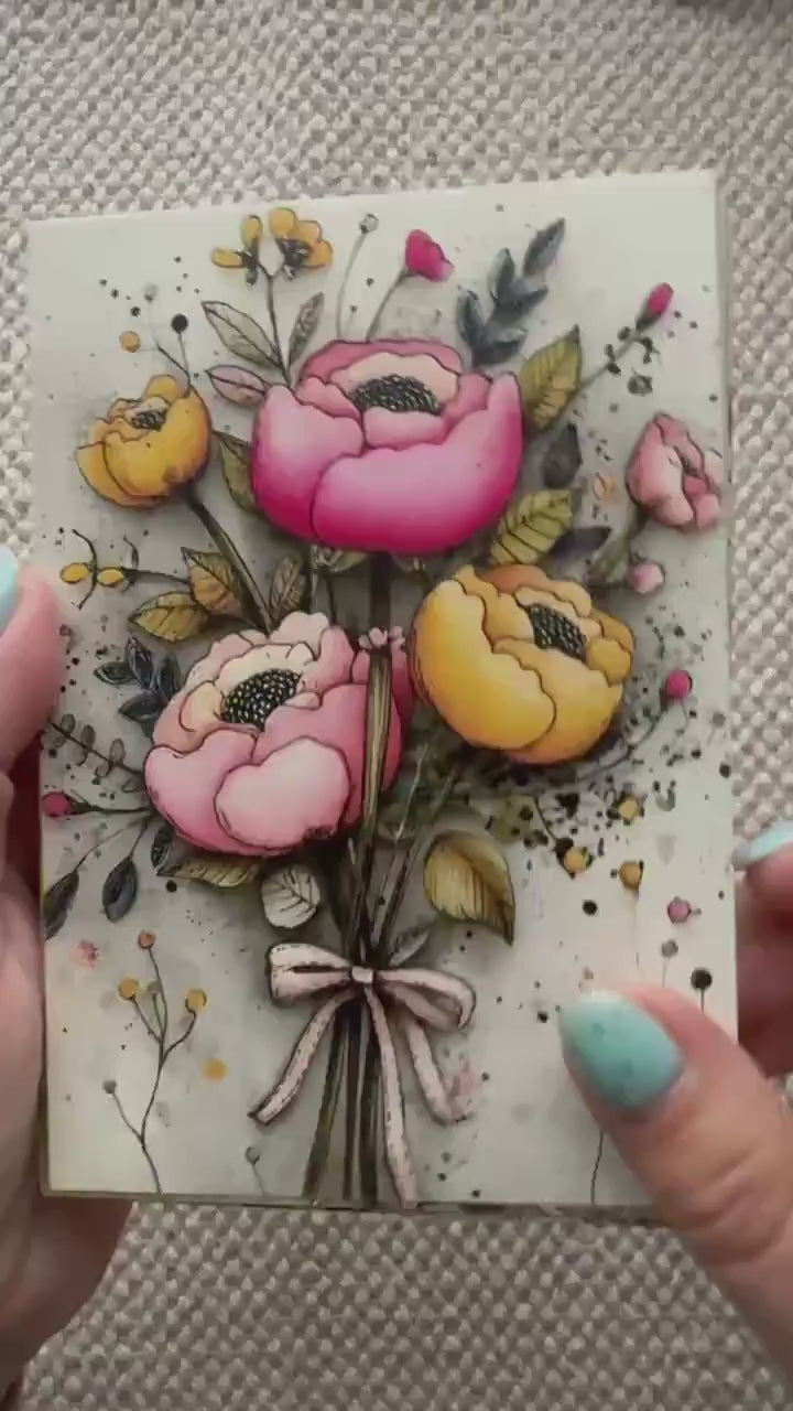 Retro Pin-Up & Floral Illustration Cards – Set of 20 Vintage Cards Scrapbook Paper