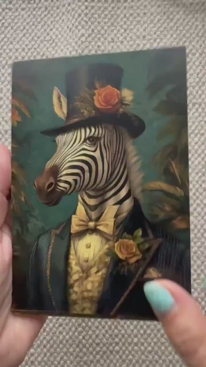 Set of 20 Vintage Jungle Animal Postcards | Victorian Style Giraffe & Elephant Cards | Junk Journal  Collage Supplies 4x6 in