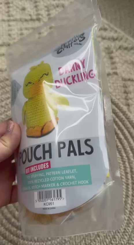 Knitty Critters - Pouch Pals - Danny Duckling, Kit