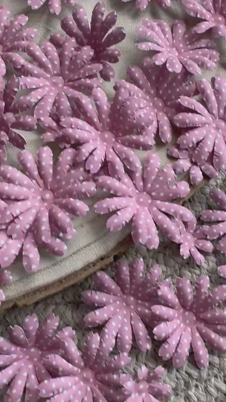Set of 35 Handmade Paper Flowers, Vintage Floral Embellishments, Scrapbooking Flowers, Junk Journal Decor, Small Paper Blossoms