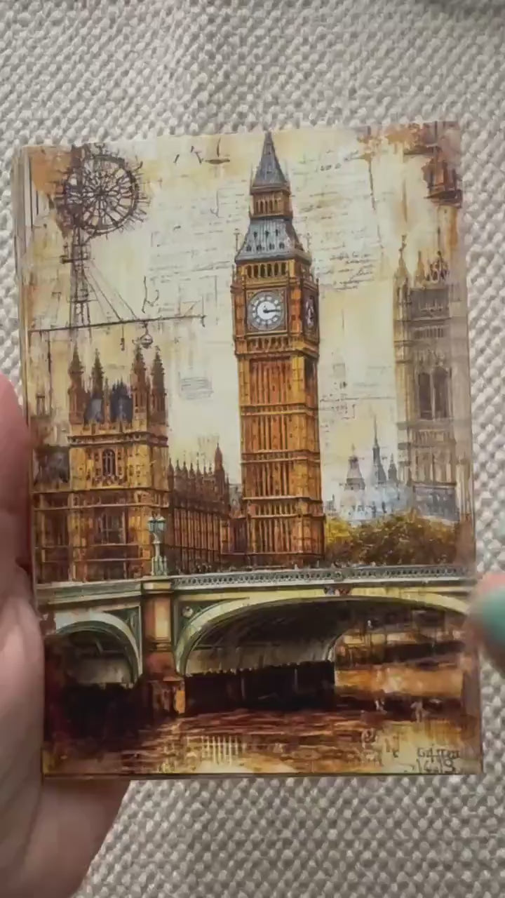 20 Vintage London Ephemera Cards 4x6 | Victorian London Junk Journal Cards, Big Ben Scrapbook Paper, London Collage Cards