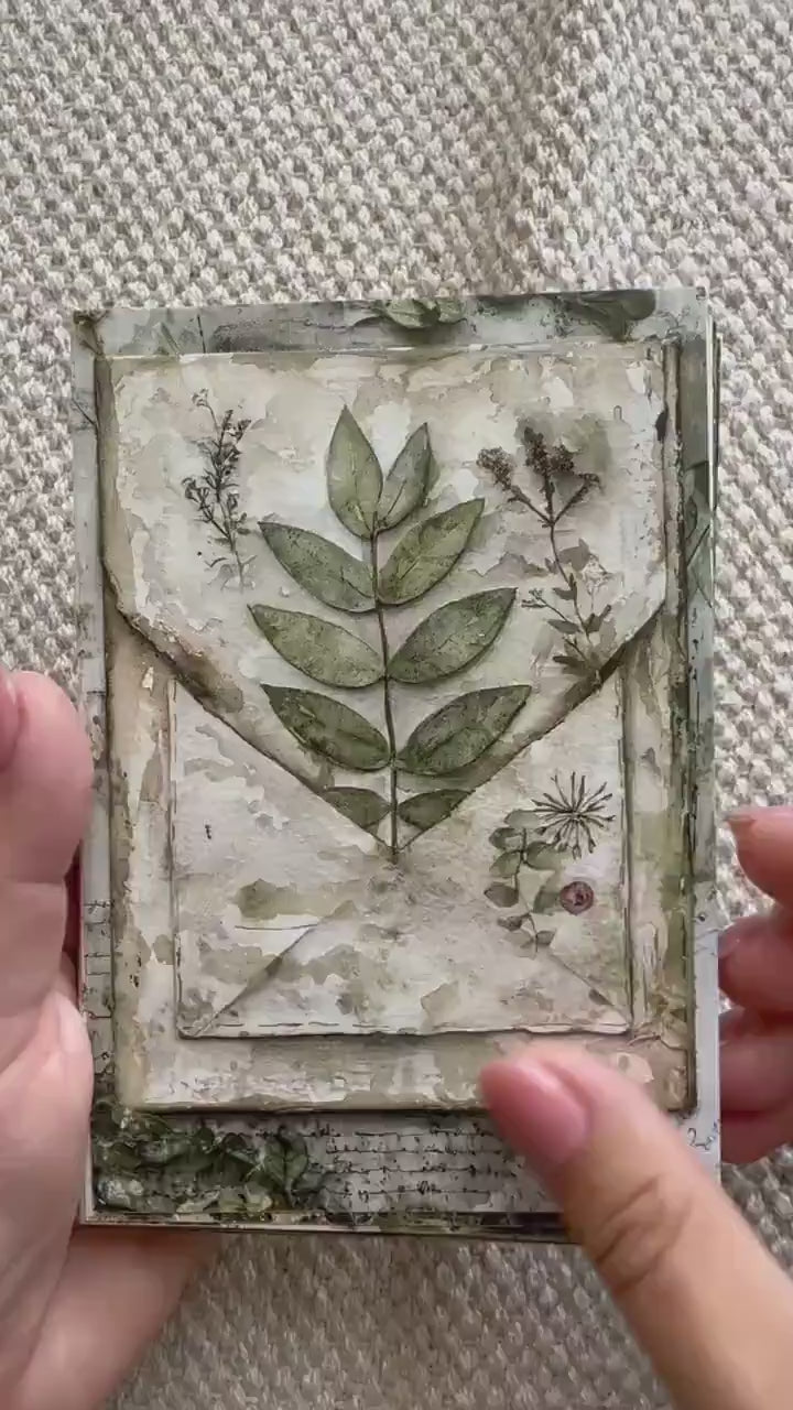Vintage Botanical Ephemera Cards Set of 20, Cottagecore Junk Journal Cards, Nature Scrapbooking Paper Pack, Botanical Collage Supplies