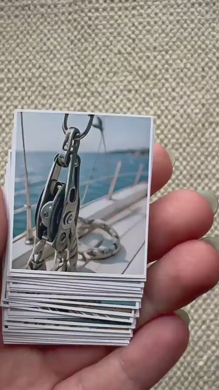 Nautical Sailing Stickers, Coastal Journal Ephemera, Sailboat Ocean Scenes